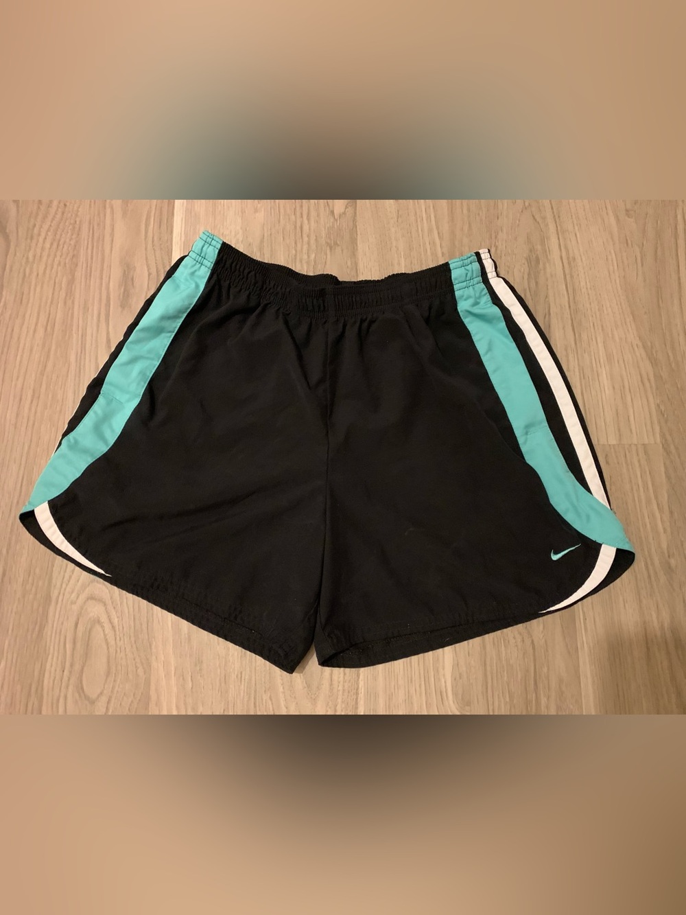 Nike Women’s Black Shorts with Teal Side Panels
